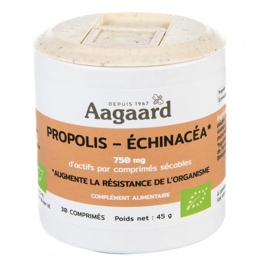 Aagaard -- Propolis echinacéa - 30 comprimés - 750 mg